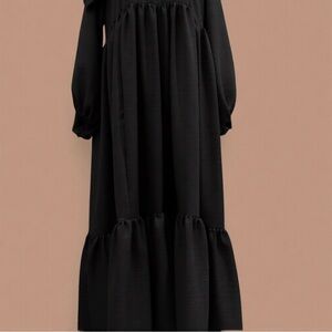 black size 54 al jauhara collections zahirah tier abaya